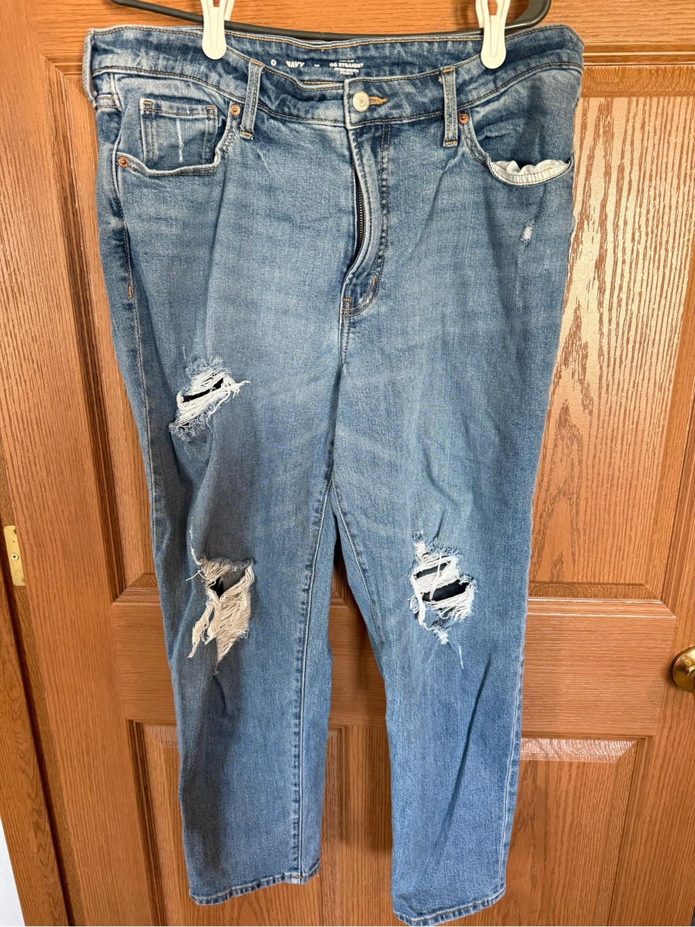Old Navy Navy OG Straight High-Rise Jeans - Blue Wash